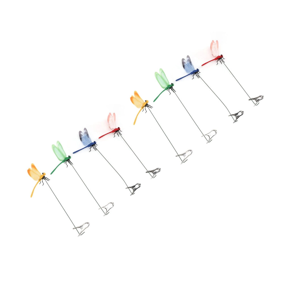 Set di 8 clip 3D a forma di libellula, impermeabili, per la decorazione del giardino