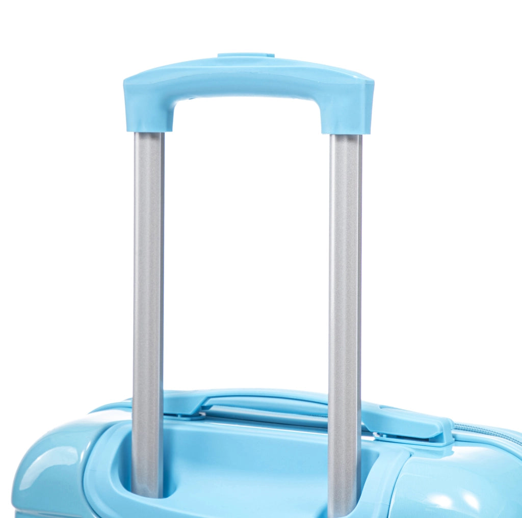 VALIGIA rigida 36x21x55 cm in PC blu con beauty case, set da 2 pezzi