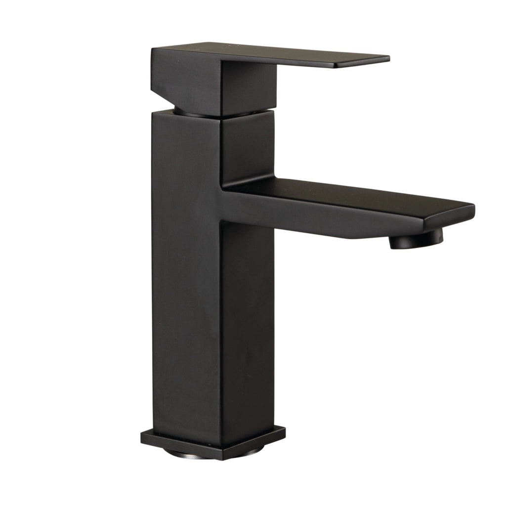 Rubinetto per vasca da bagno quadrato, acciaio inossidabile 304, monocomando, portata di 2,2 GPM, finitura nera opaca