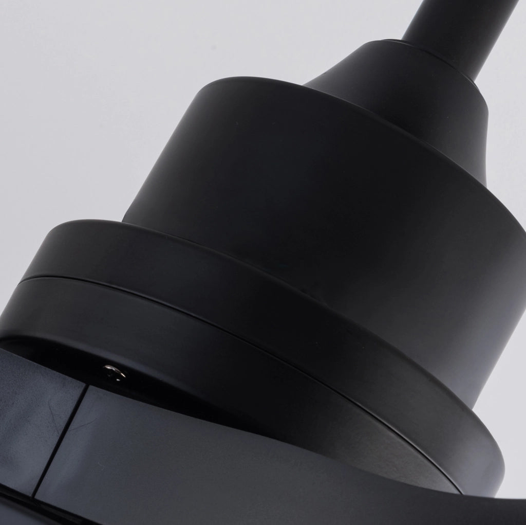 VENTILATORE da soffitto con luce LED e telecomando, 3 pale in ABS da 106,68 cm, nero