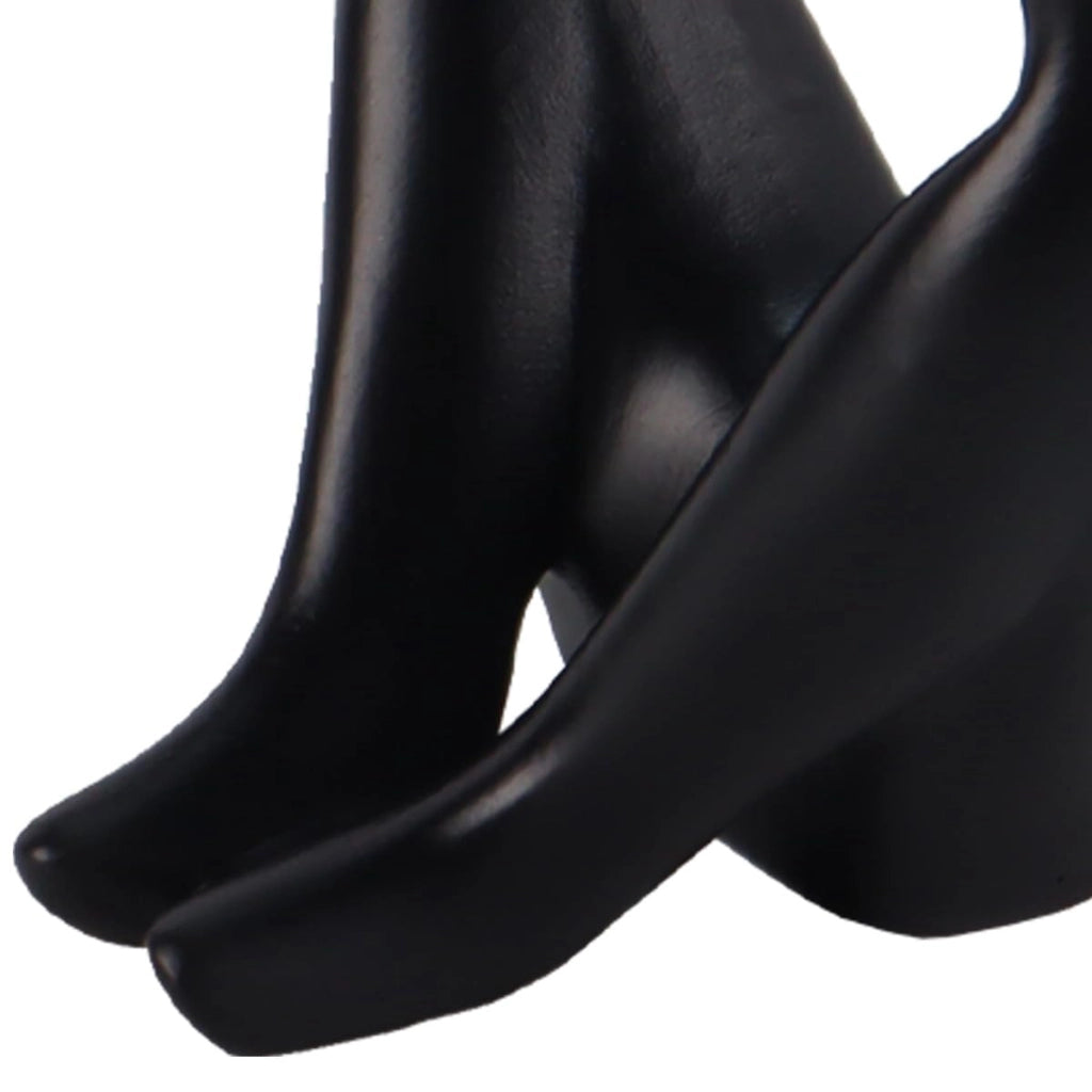 Set di 3 figure astratte per la riflessione, realizzate in resina, colore nero