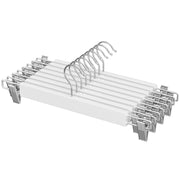 Set di 8 appendiabiti in legno con clip regolabili