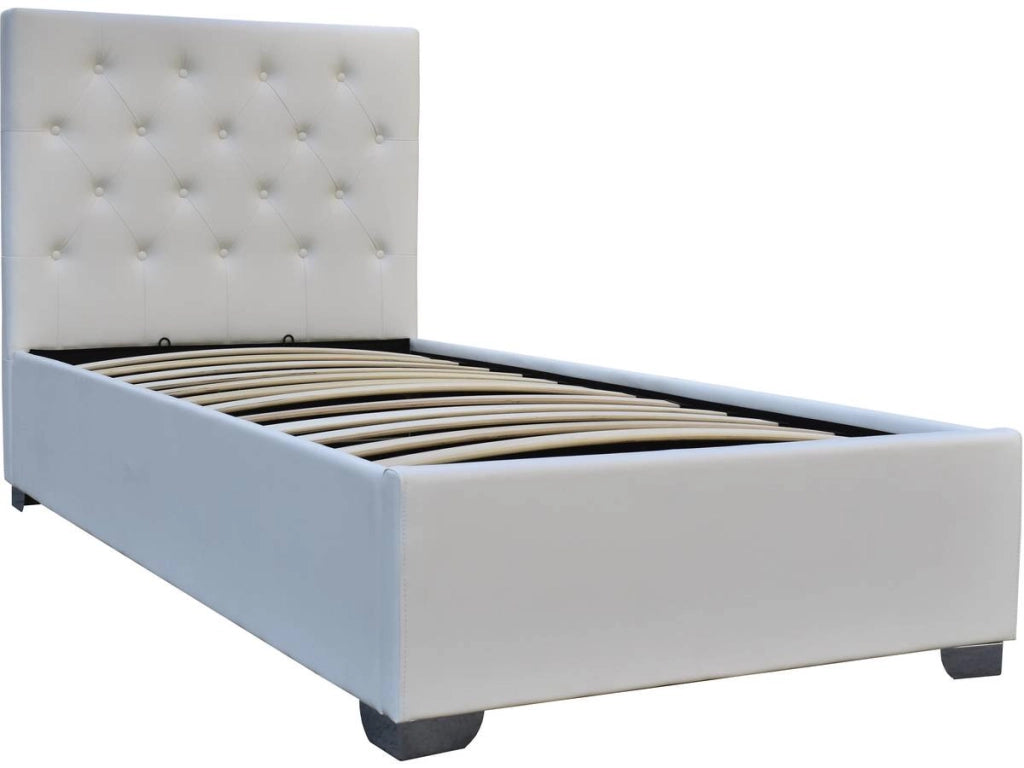 Letto matrimoniale con contenitore "TINO" - 180 x 200 cm - Grigio