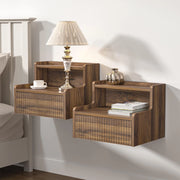 Tavolino da notte sospeso, dimensioni 40x32x30 cm, con cassetto, design moderno