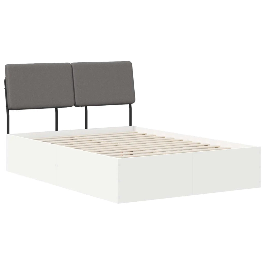 Letto matrimoniale con testiera Bianco e Grigio Chiaro 3439230