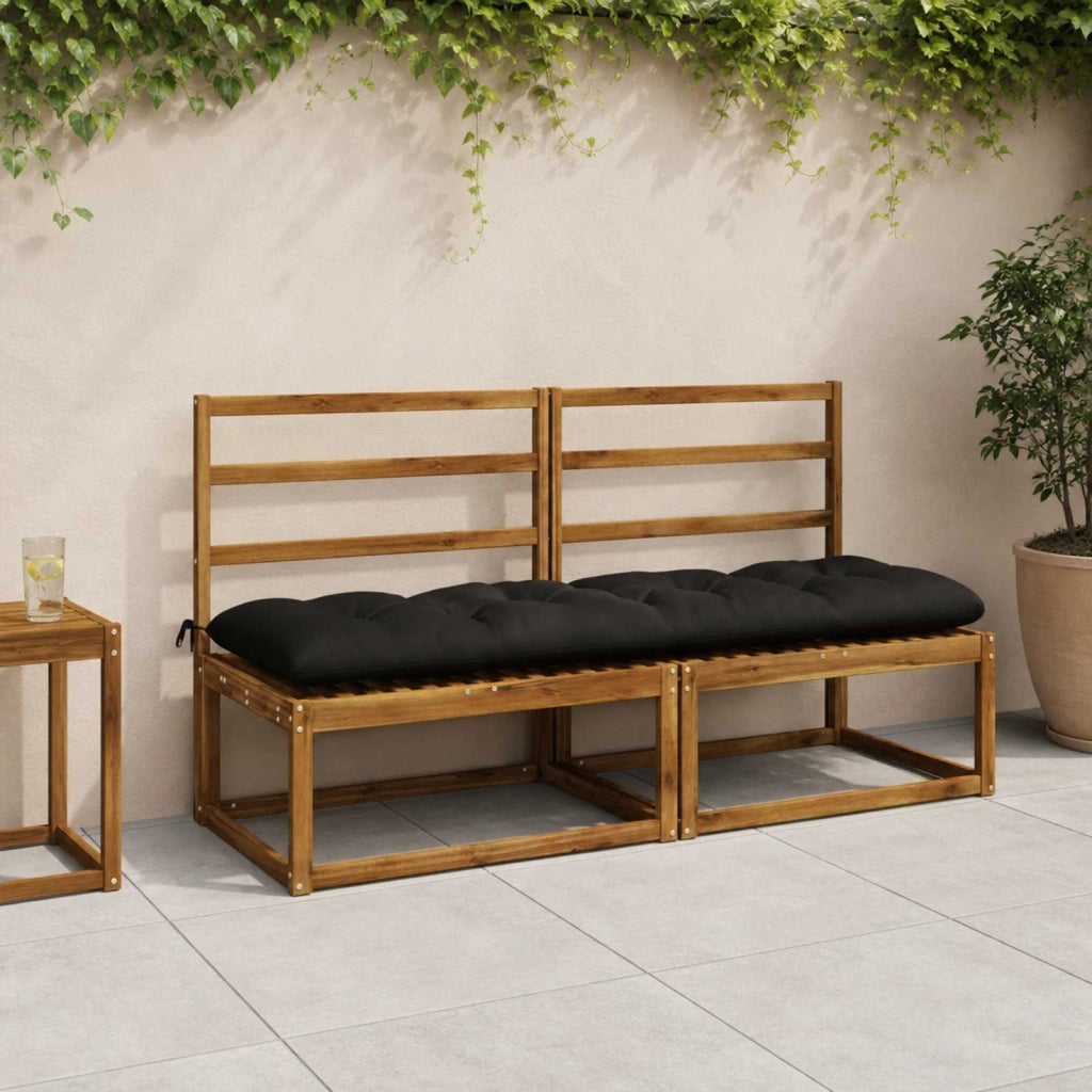 Cuscini per Panchina VIANEN 2 pz 100% Poliestere Nero 952909