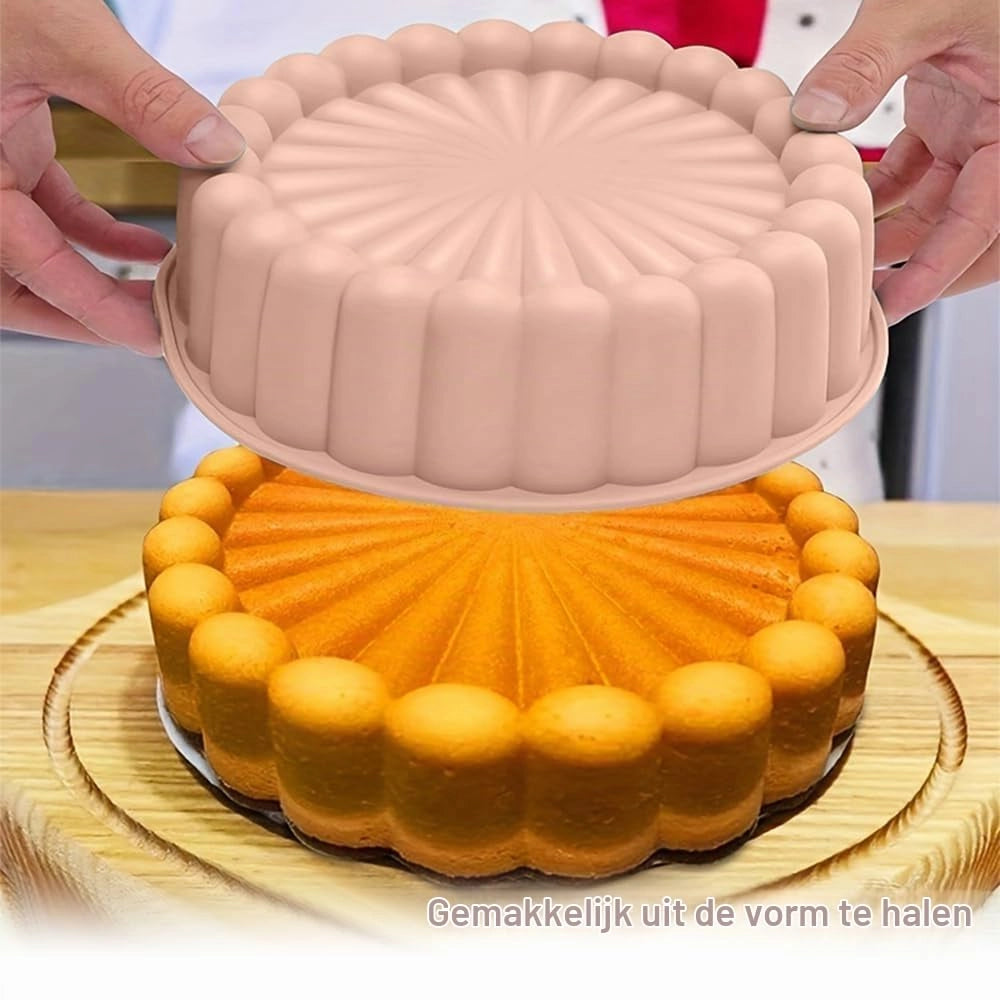 Stampo in silicone rotondo da 20 cm, antiaderente, senza BPA