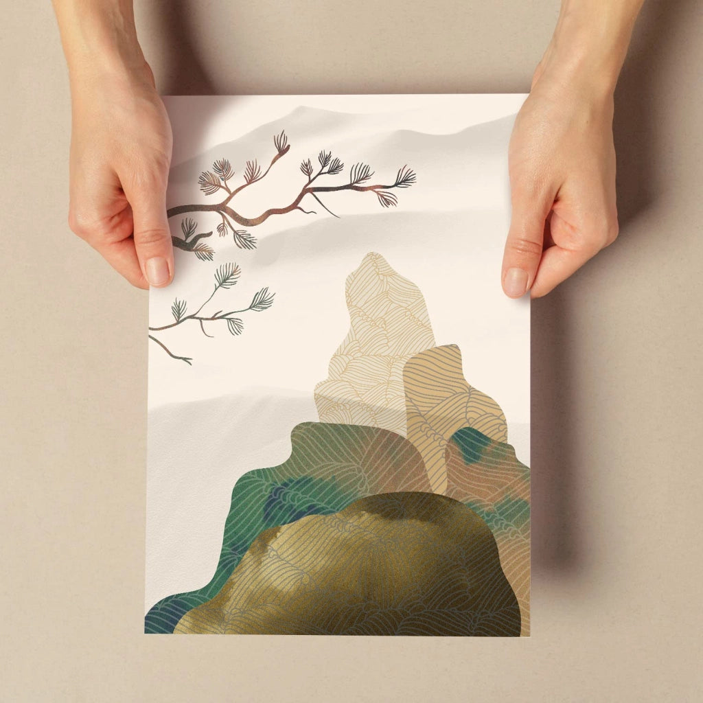 Posterset Giappone Harmony, 4 poster A4, senza cornice, stile orientale