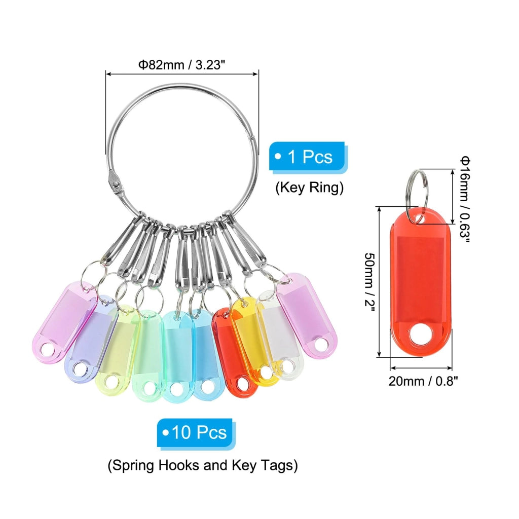 Organizzatore per chiavi, con 10 ganci in feltro e etichette, 82 mm