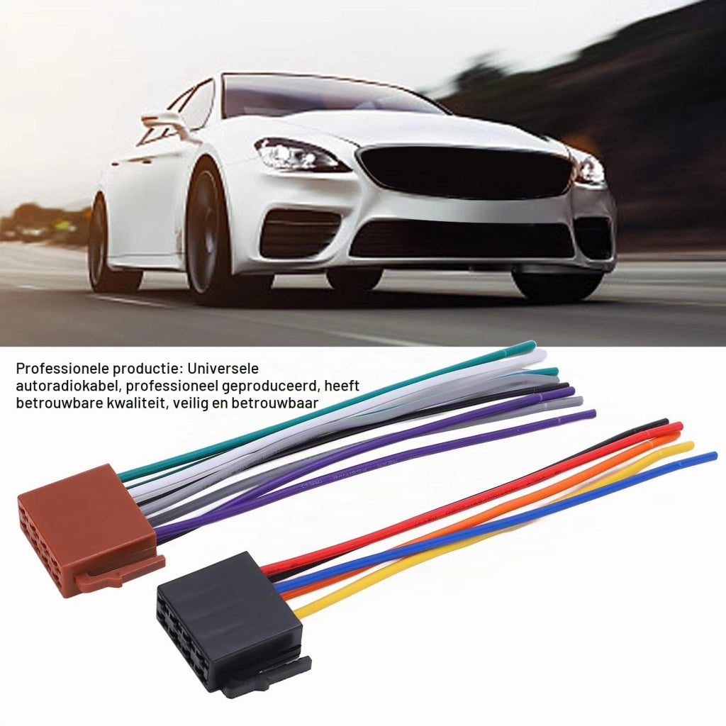 Kit di 2 adattatori ISO per autoradio, realizzati in ABS e metallo