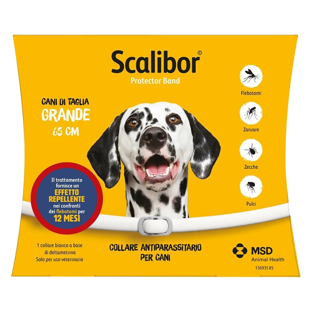 COLLARE ANTIPARASSITARIO PER CANI 'SCALIBOR' cm. 65