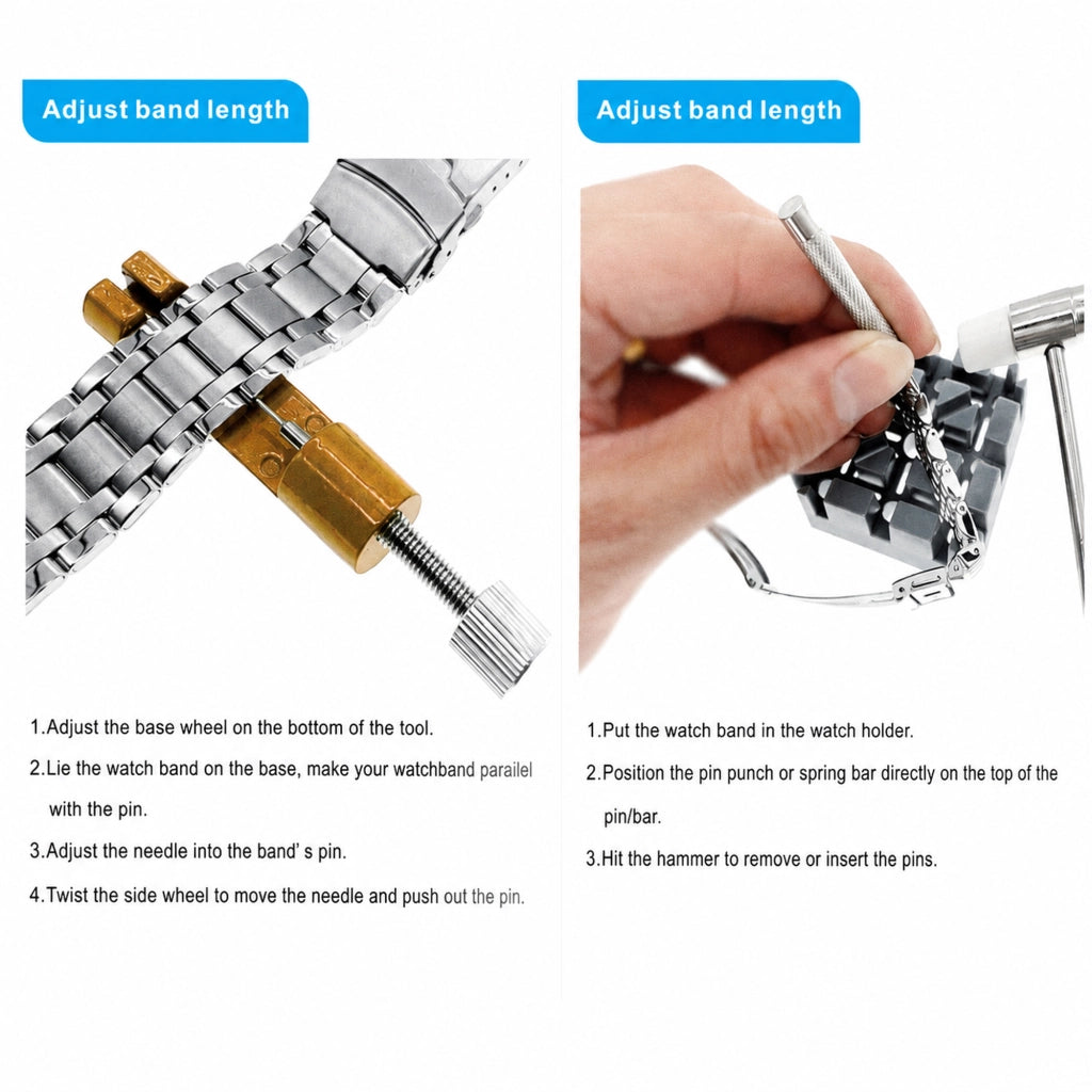 Kit riparazione orologi 168 pezzi con custodia