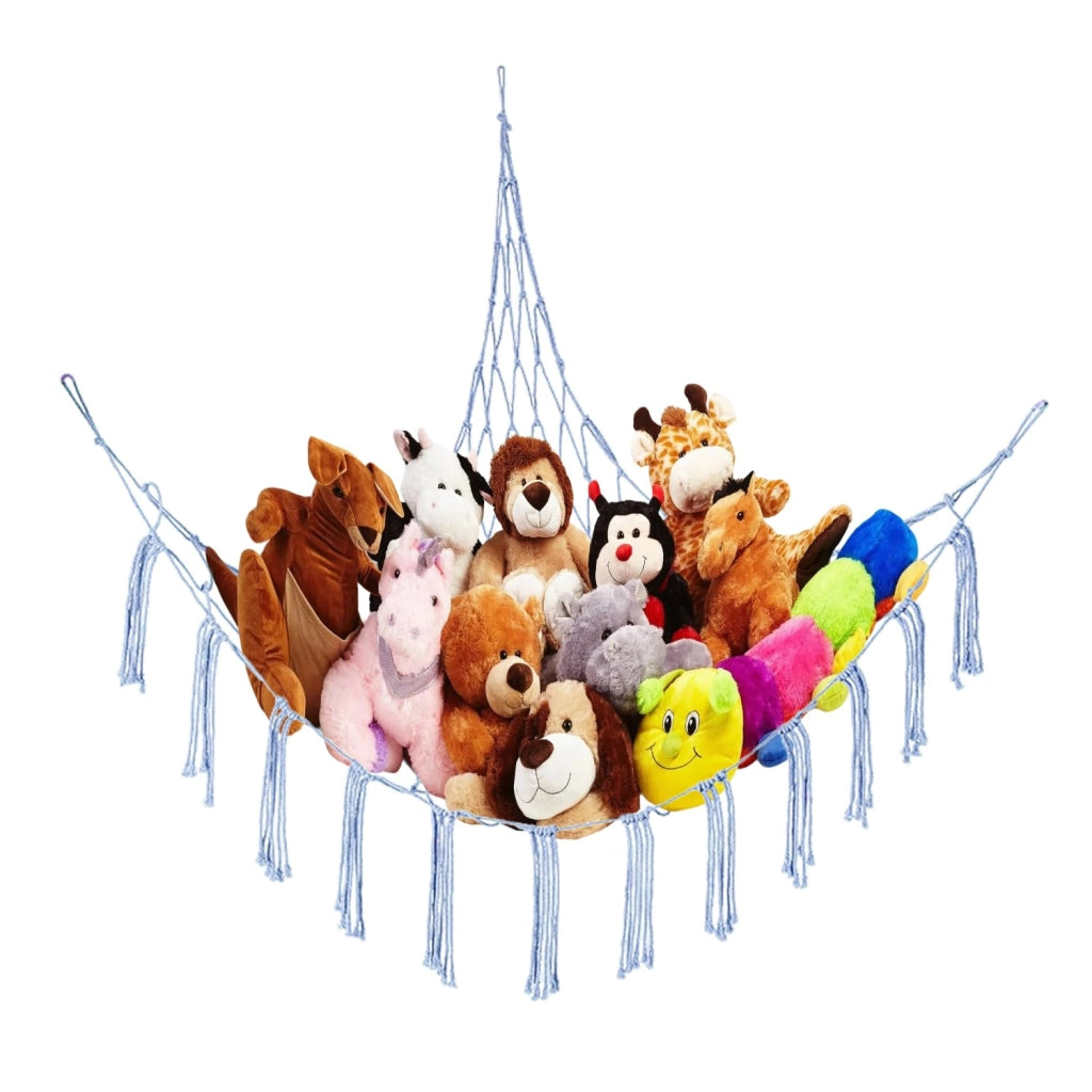 Amaca in cotone per peluche, colore blu, confezione singola