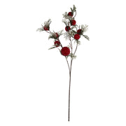 Ramo con bacche rosse artificiale in pvc h 70 cm plathea