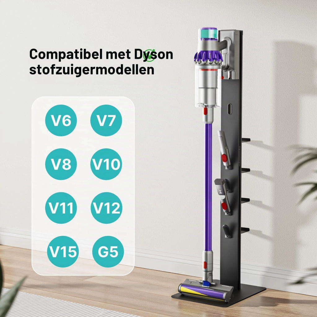 Supporto per aspirapolvere Dyson V15/V12/V11/V10/V8/V7, colore nero