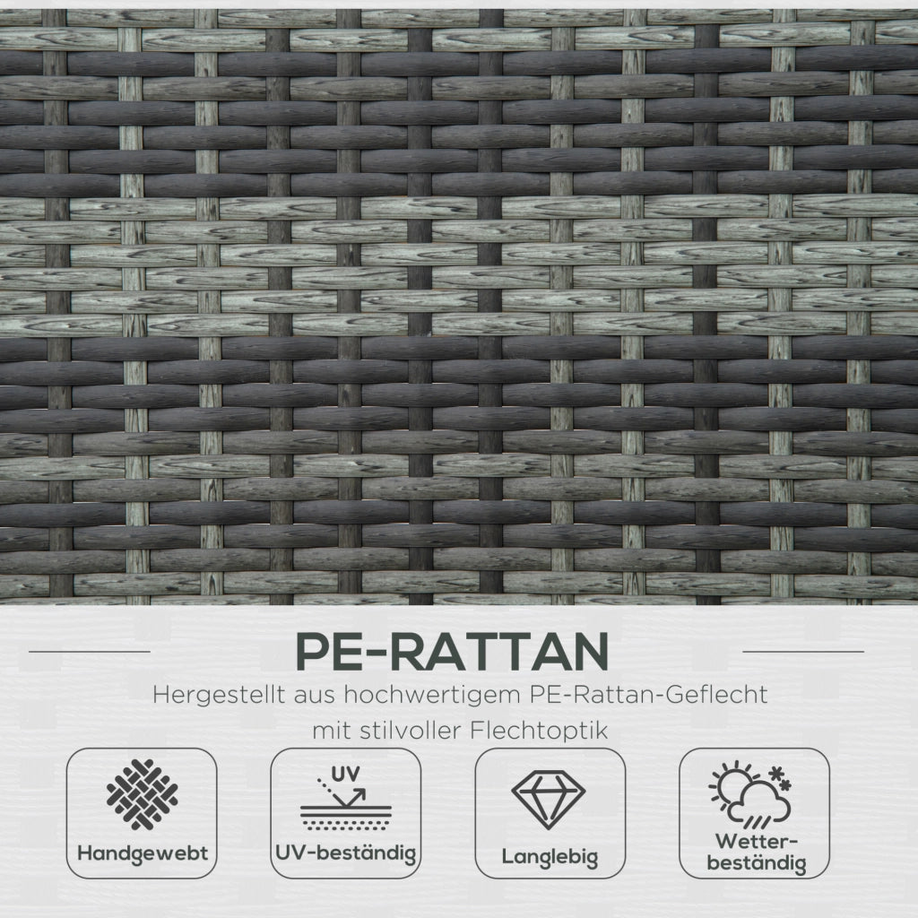 LETTINO prendisole per 2 persone 196x120x28 cm grigio con schienali regolabili