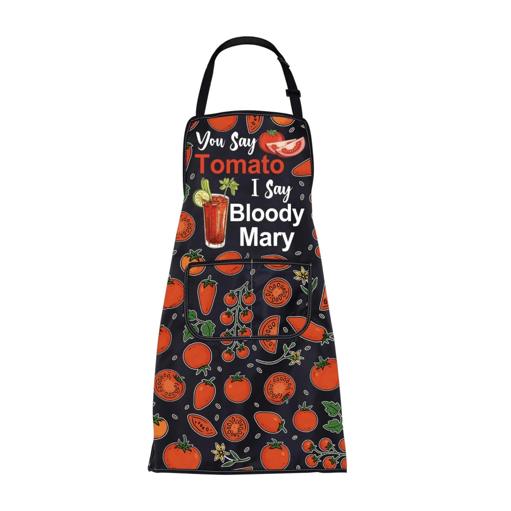 Grembiule da barman "Bloody Mary", impermeabile, 72x68 cm, con 2 tasche