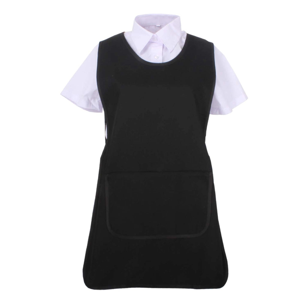Grembiule da cucina MZ-631, unisex, nero, taglia M, 65% poliestere, 35% cotone