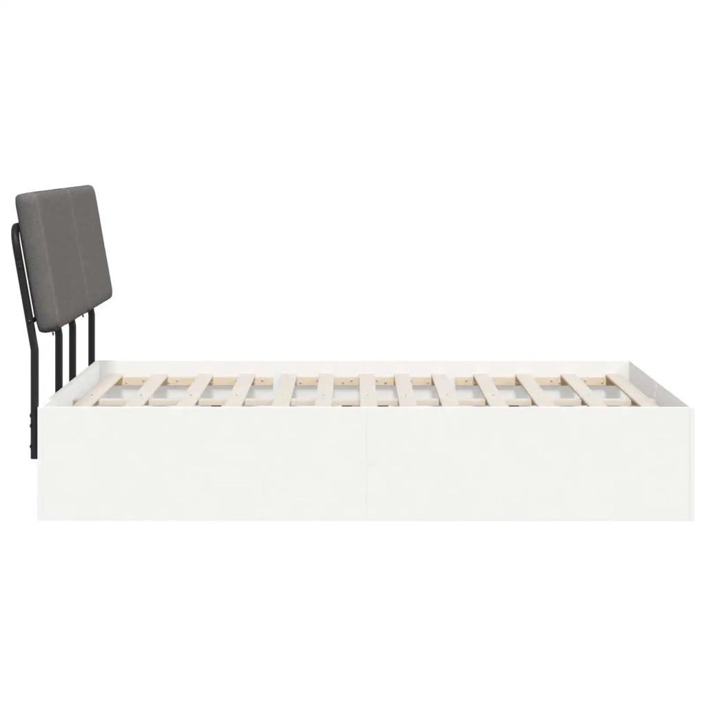 Letto matrimoniale con testiera Bianco e Grigio Chiaro 3439230