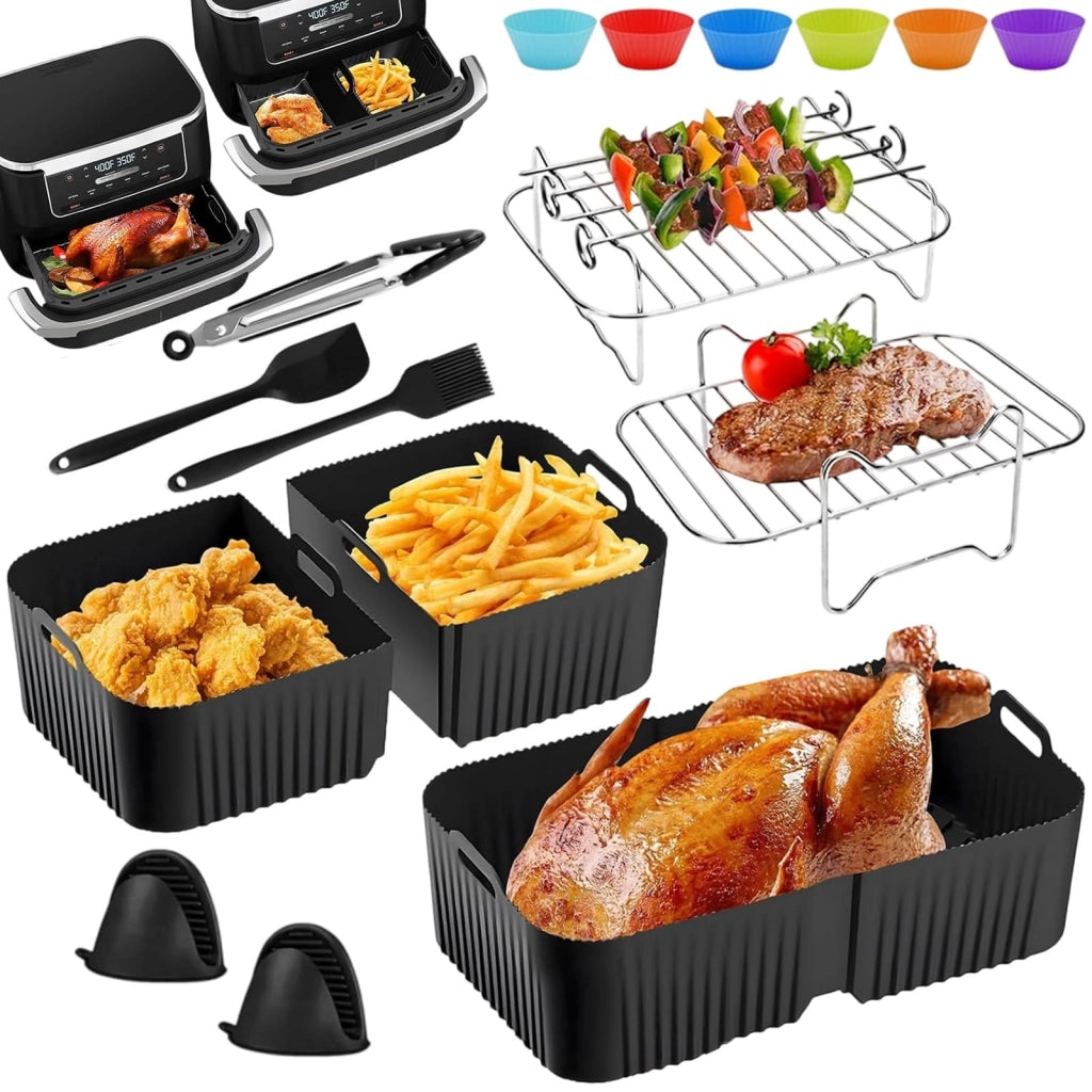 Accessori per friggitrice ad aria compatibili con Foodi Flexlade da 10,4 litri, set da 6 pezzi