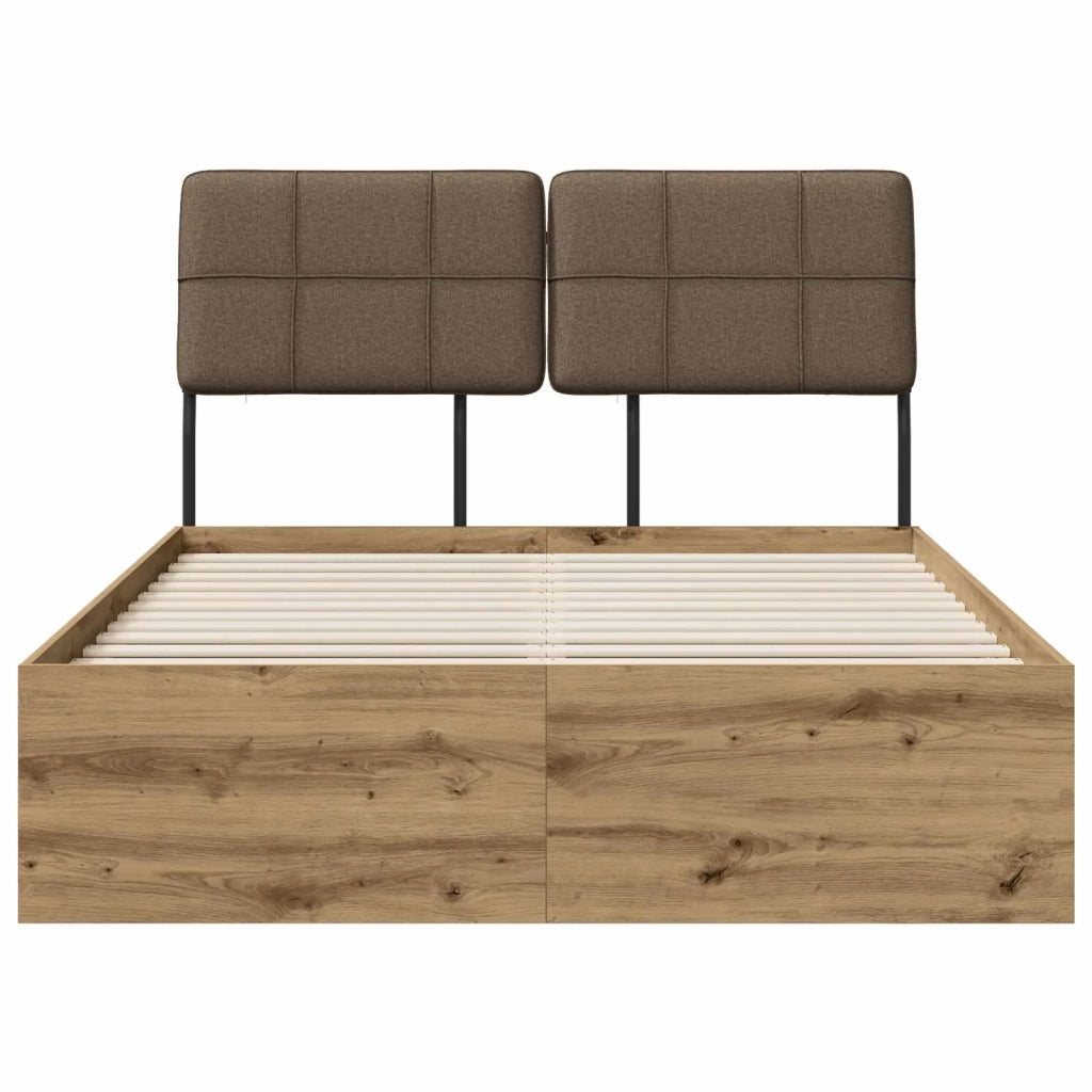 Letto matrimoniale con testiera Rovere Artisan e Tortora 3440421