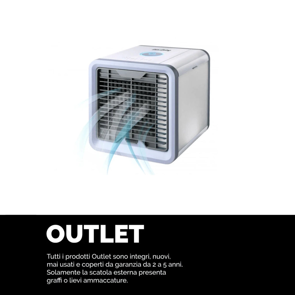 Raffrescatore d'aria evaporativo 3 in 1 con ventilatore, umidificatore e luce LED INN-519 - Standard