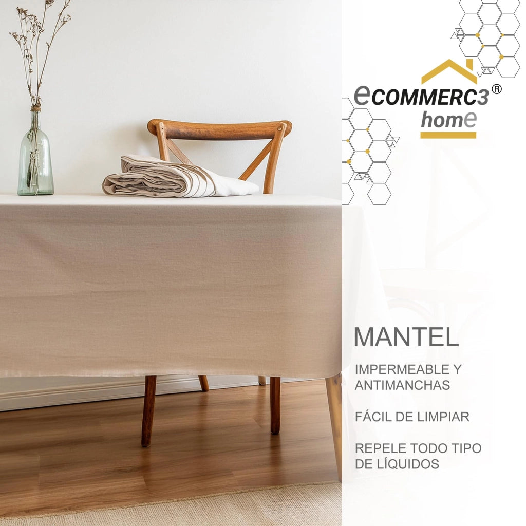 Set da tavolo rettangolare, dimensioni 250x140 cm, resistente alle macchie, impermeabile