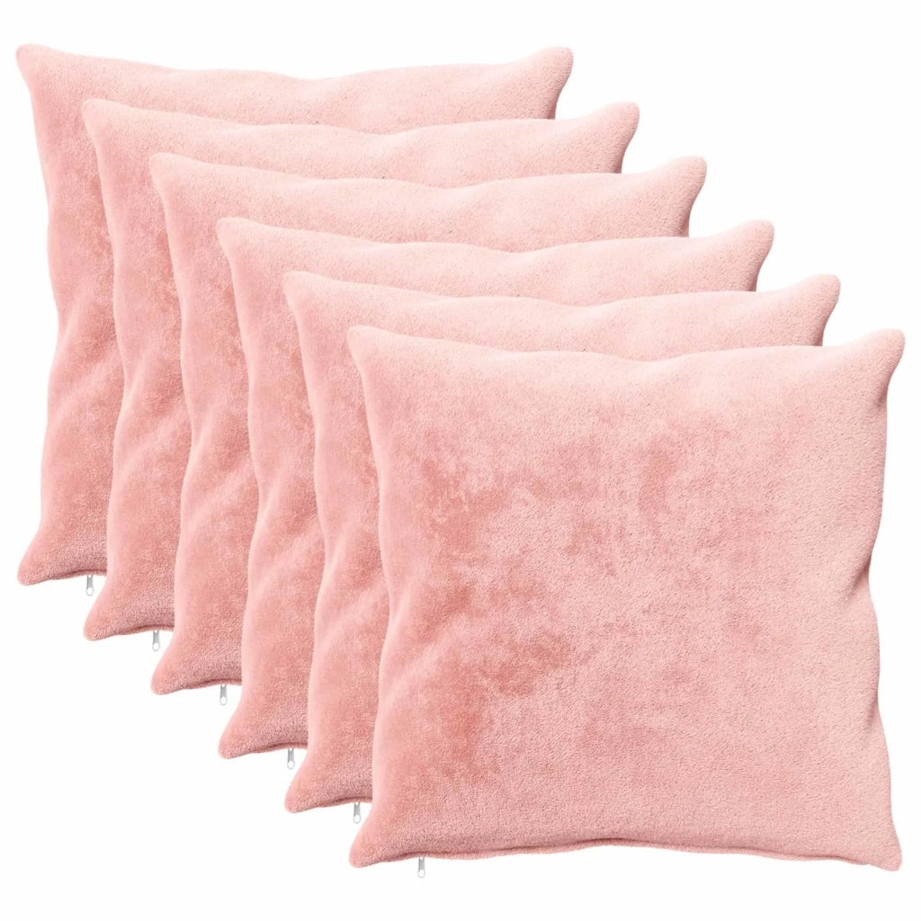 Federa 6 pz HEERLEN Rosa 60 x 60 cm Flanella 912802
