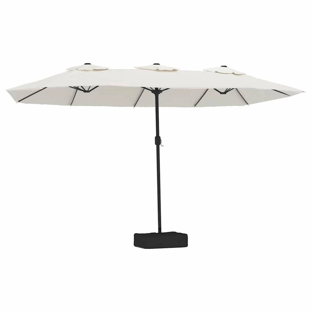Ombrellone a Doppia Testa Bianco Sabbia 449x265 cm