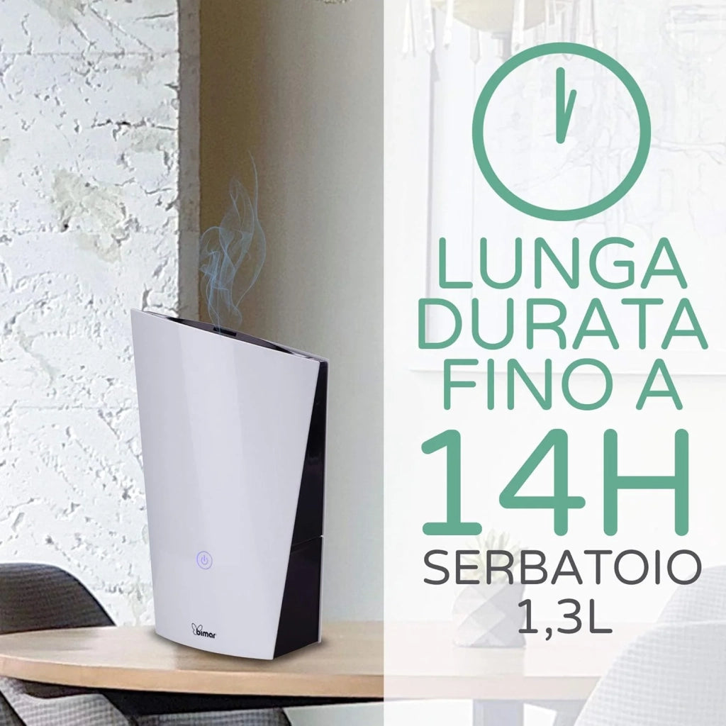 Bimar UM5 Umidificatore Ultrasuoni Ambiente, Serbatoio 1,3L