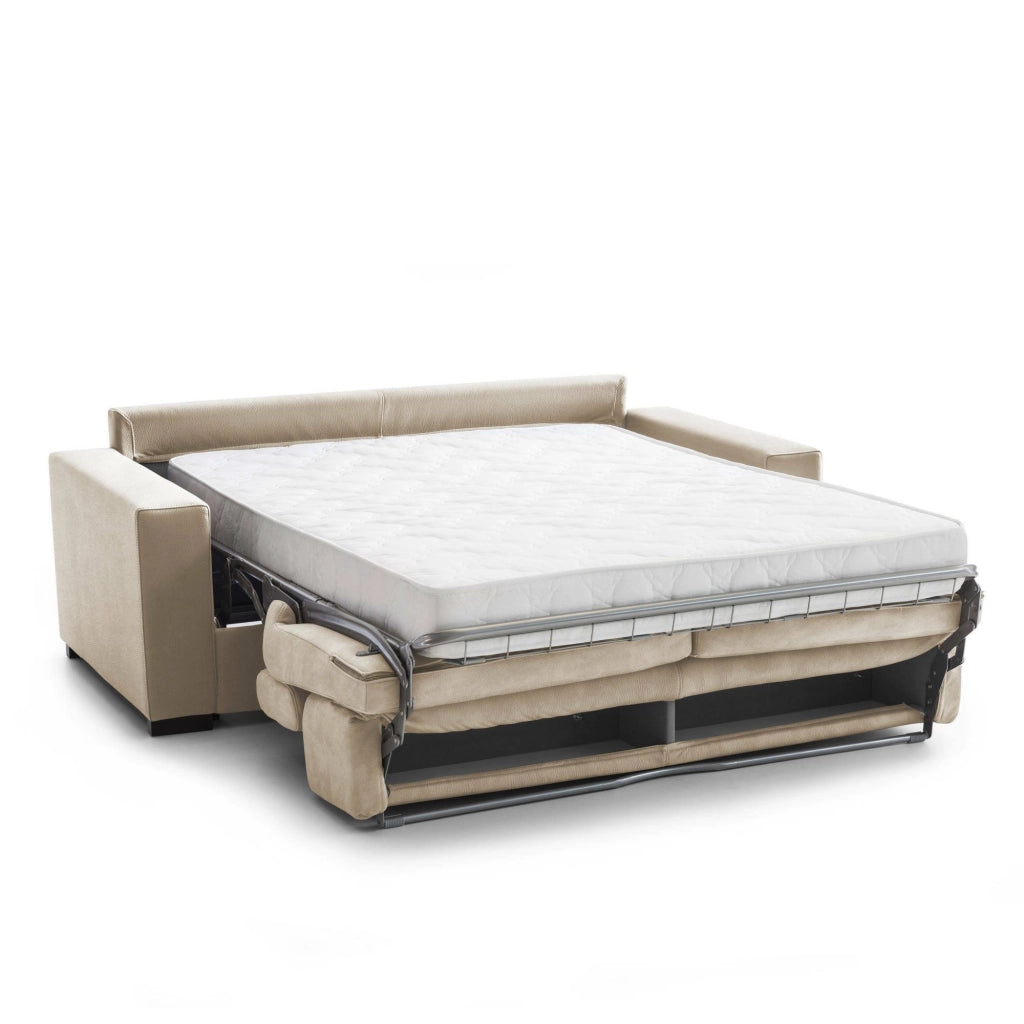 Action, Divano Letto 3 Posti Sfoderabile Made in Italy, 220x95 cm Beige