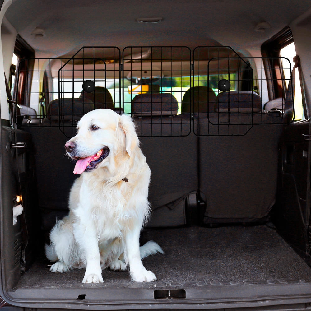 Griglia divisoria auto per cani pieghevole regolabile da 93 a 150 cm barriera di sicurezza universale nero