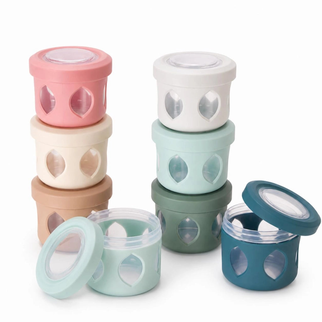 Set di 8 contenitori piccoli da 115 ml, ideali per snack e salse