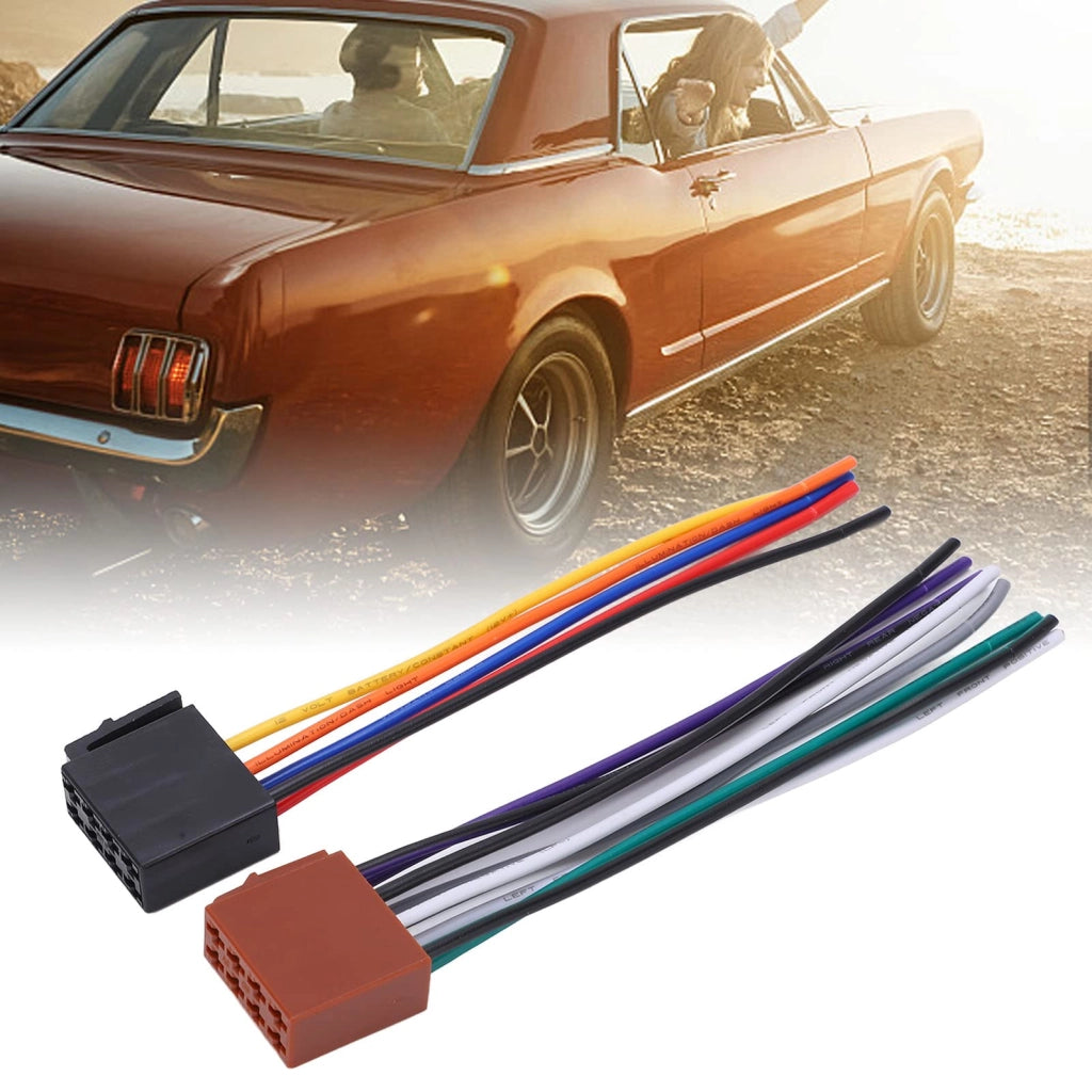 Kit di 2 adattatori ISO per autoradio, realizzati in ABS e metallo