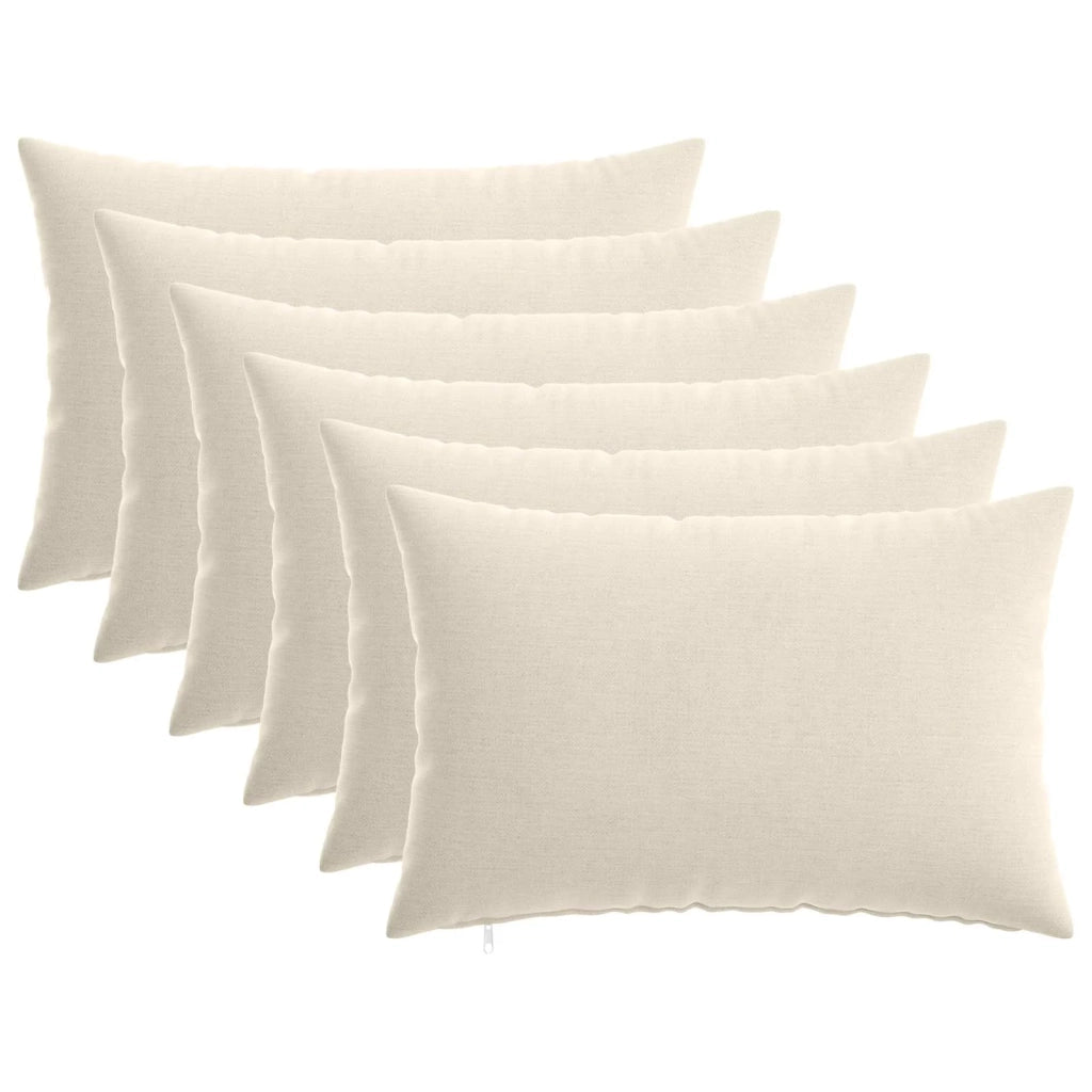 Federa 6 pz HEERLEN Crema 50 x 75 cm Tessuto Chenille 911690