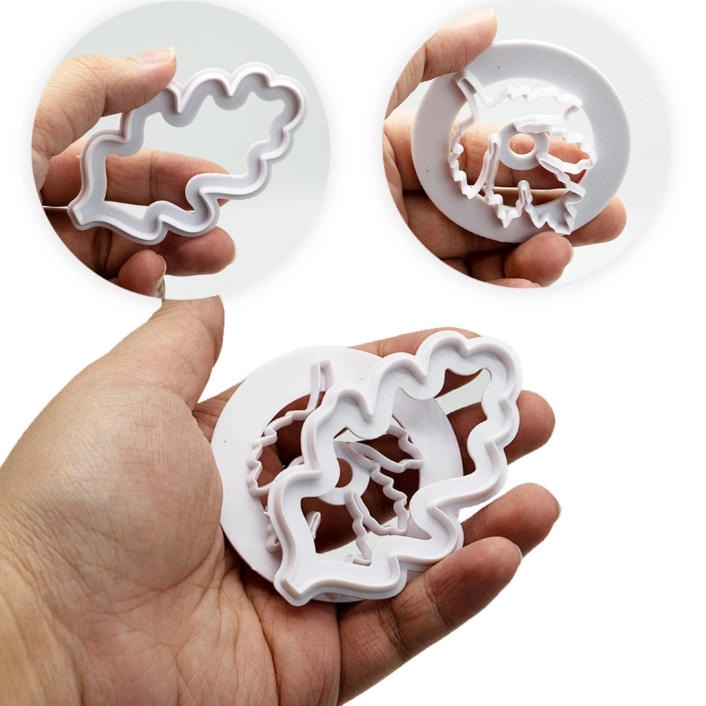 8 formine in plastica a tema tropicale per biscotti, formine mini