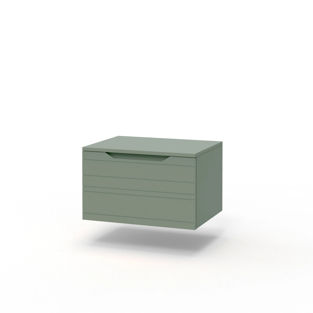 Base con top 1 cestone SOLMIRA verde salvia