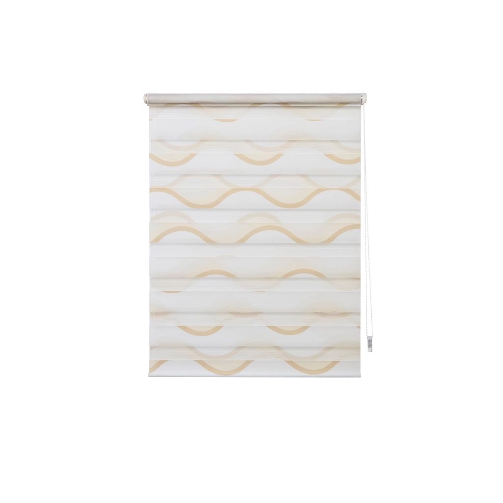 Tenda a rullo doppio Klemmfix Madrid, beige, stampata, 55x150 cm