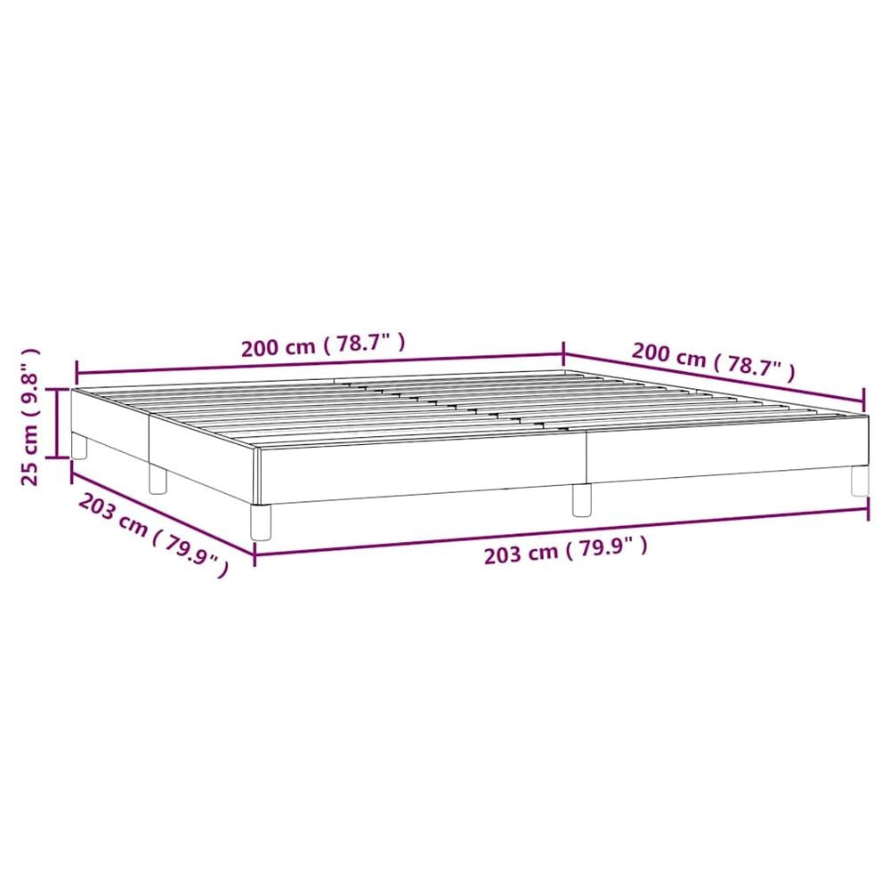 Giroletto senza Materasso Marrone Scuro 200x200 cm in Tessuto