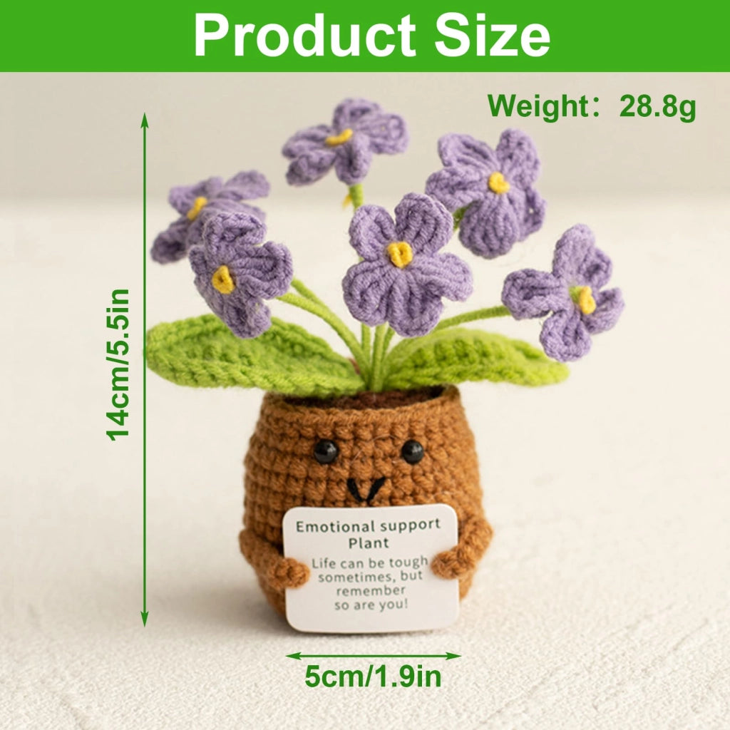 Fiore viola all'uncinetto, 14 cm, regalo di ringraziamento