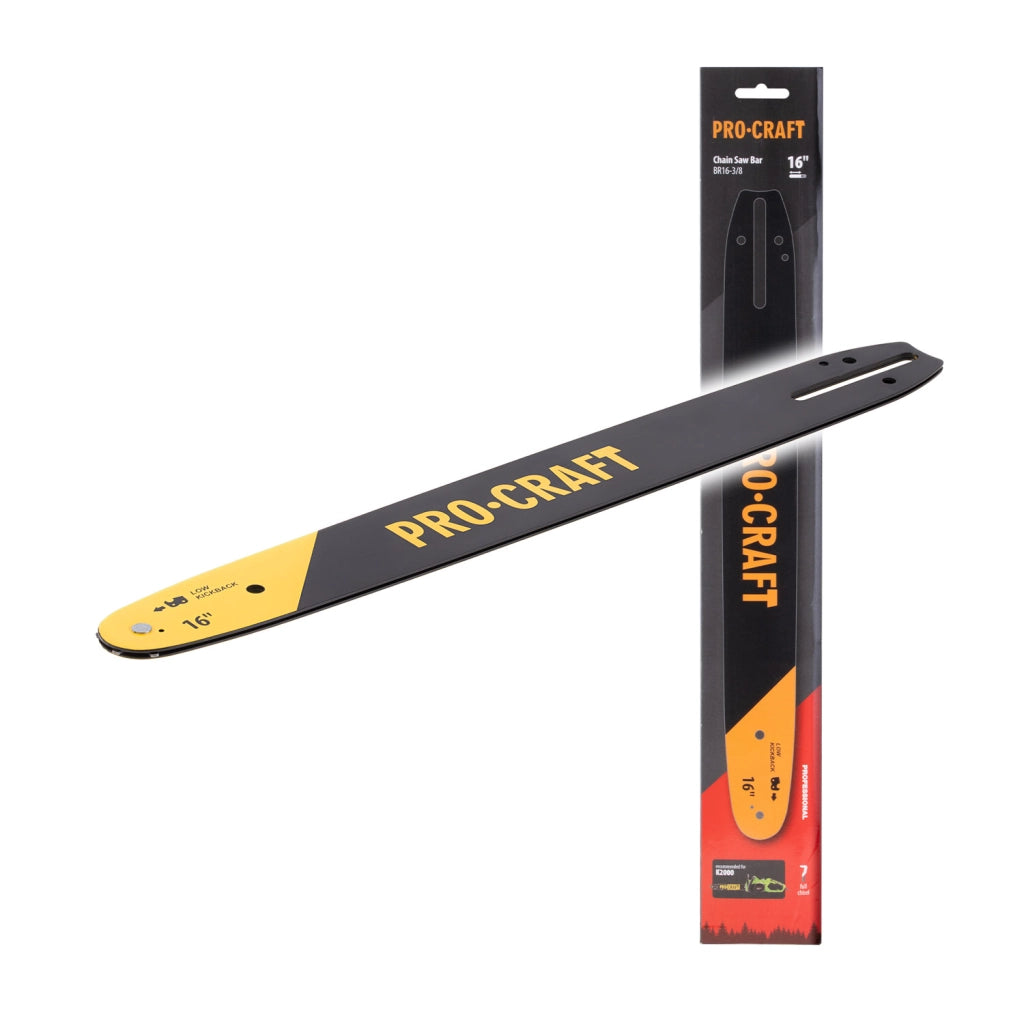 Barra guida Procraft BR16-3/8 per motosega a batteria, 16" (40 cm), passo 3/8" LP, 57 maglie