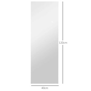 Specchio intero corpo 40x120 cm, da terra e parete, senza cornice, con luce LED e controllo touch, per camera da letto e soggiorno