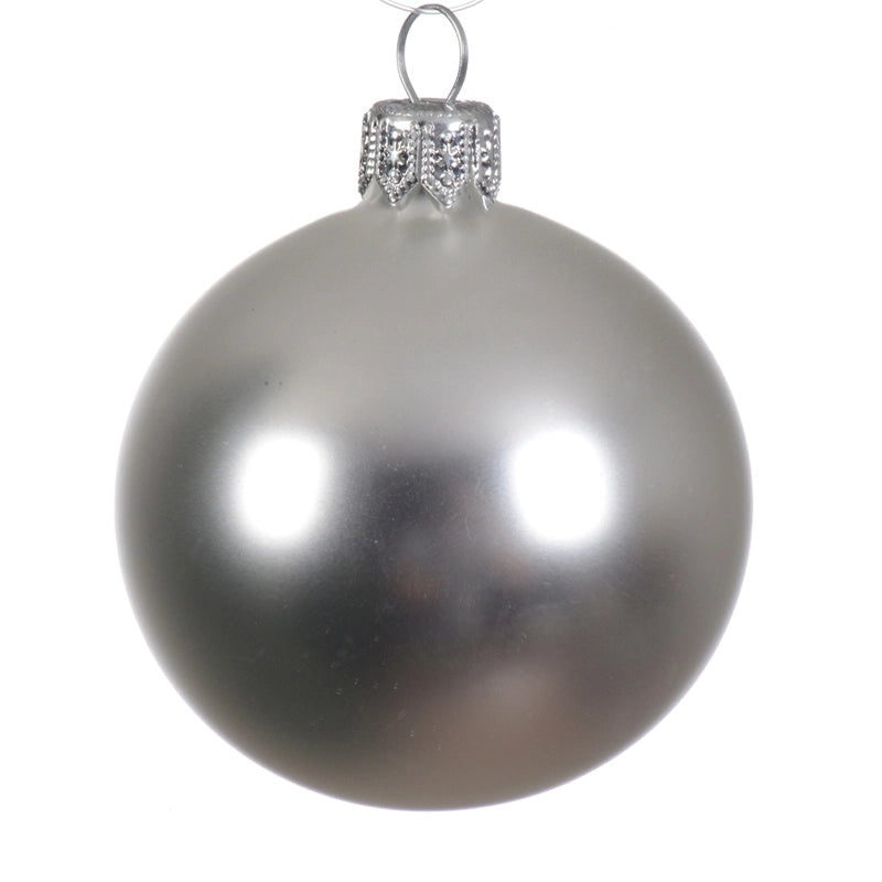 Box 6 Palline Vt Argento opaco d.8 Cm