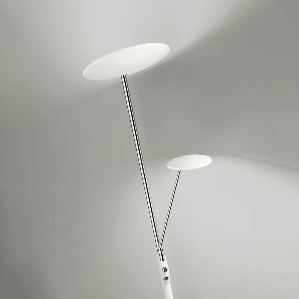 Piantana Moderna Miranda Metallo Bianco Acrilico Led 28W 3000K