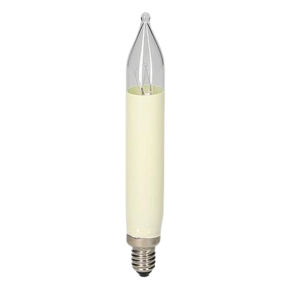 Candele decorative a batteria, 16 V/7 W, attacco E14, confezione da 3 pezzi, colore bianco, adatte per l'albero di Natale