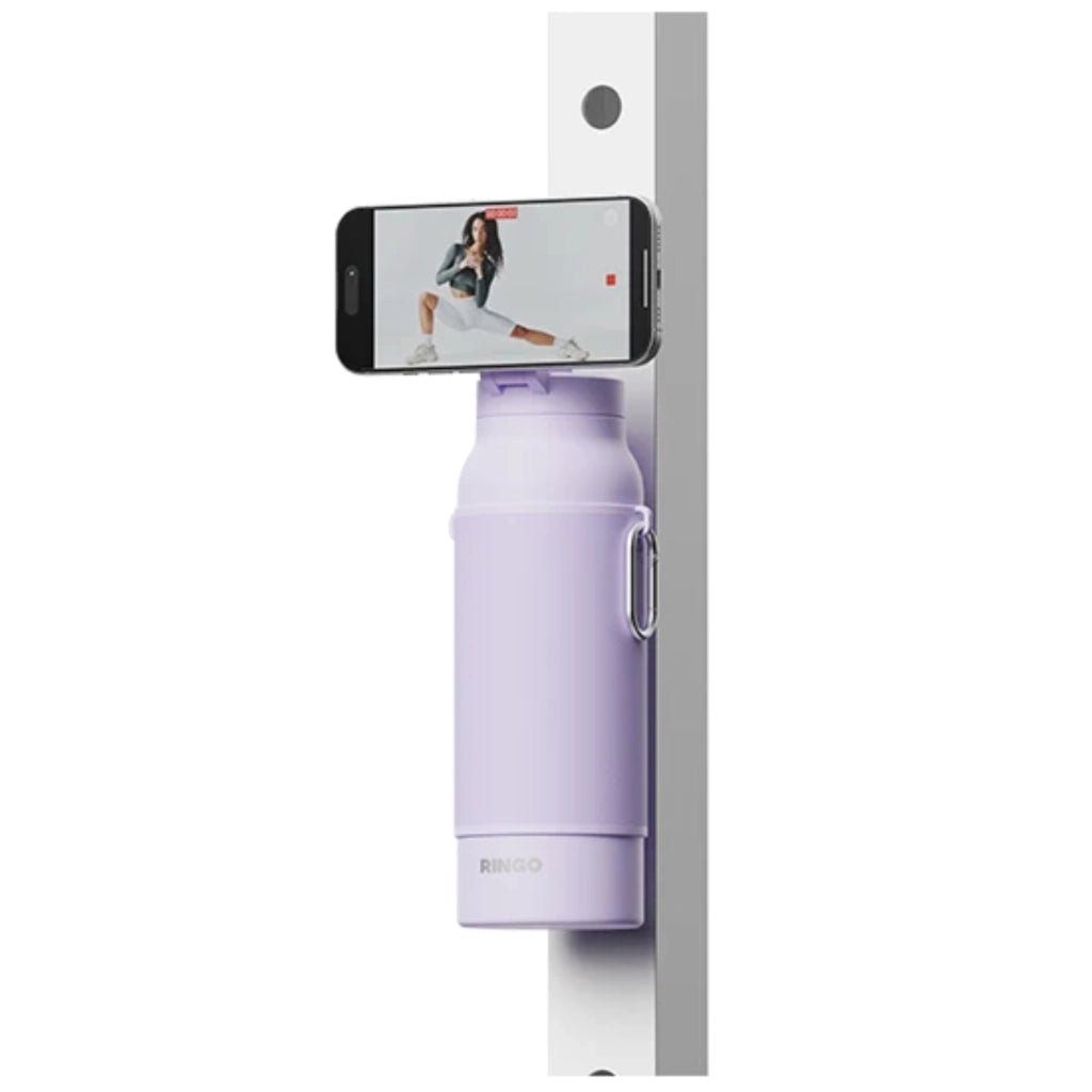 Portaborraccia 946ml con Fissaggio Magnetico Integrato e Moschettone Lilla Ringo