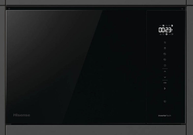 Hisense bim325gi63dbg hi6 forno a microonde con grill, 25 l, 900 w, inverter, comandi touch, nero
