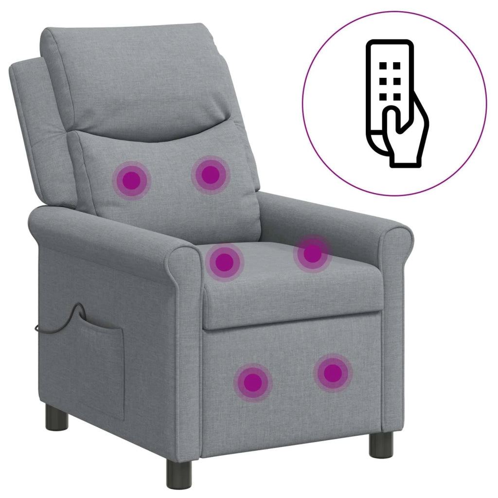 Poltrona massaggiante reclinabile Grigio Chiaro 42051390