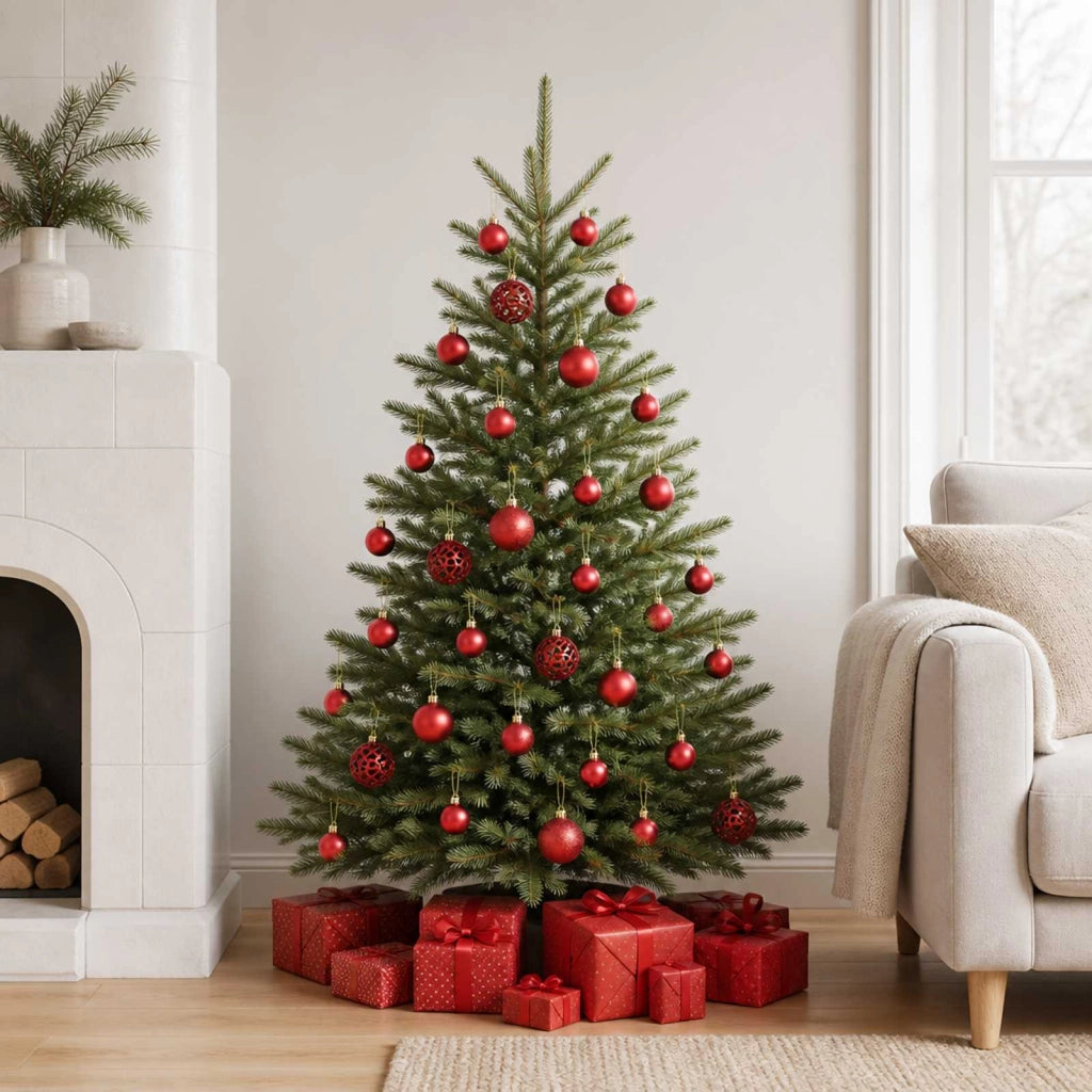Set Palline di Natale 100 pz 3/4/6 cm Rosse 245710