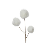 Stelo 3bulbi di pelliccia bianco H70cm